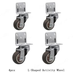 4pcs Universal Swivel Casters Heavy Duty Furniture Wheel Castor Silent Trolley Wheels for Table Chair Sofa with Safety Brake