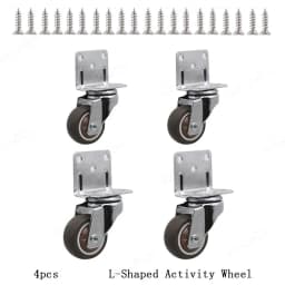 4pcs Universal Swivel Casters Heavy Duty Furniture Wheel Castor Silent Trolley Wheels for Table Chair Sofa with Safety Brake