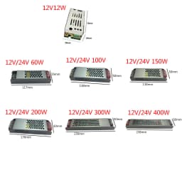 DC 12V 24V Switching Power Supply AC110-250V Mute Lighting Transformers 60W 100W 200W 300W 400W LED Light Driver Power Adapter