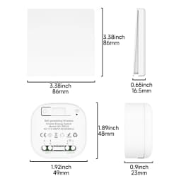 Self-powered Wireless Wall Switch No Battery Required 86Type RF433Mhz Waterproof Wall Switch