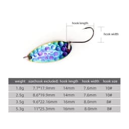 LSP Spoon Sequin 1.8g/2.5g/3.5g/5.3g  Artificial Bass Hard Sequin Paillette Metal Lures