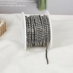 RESEN SS6-SS12 5yards/10yards Multicoloured Crystal Rhinestone Cup Chain Sew On Crystal Glass Cup Chain Trim Glue on Stone Trim