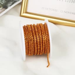 RESEN SS6-SS12 5yards/10yards Multicoloured Crystal Rhinestone Cup Chain Sew On Crystal Glass Cup Chain Trim Glue on Stone Trim