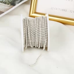 RESEN SS6-SS12 5yards/10yards Multicoloured Crystal Rhinestone Cup Chain Sew On Crystal Glass Cup Chain Trim Glue on Stone Trim