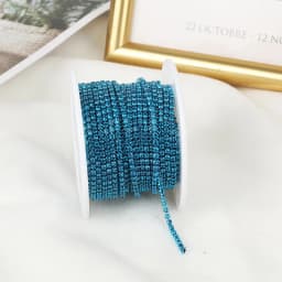 RESEN SS6-SS12 5yards/10yards Multicoloured Crystal Rhinestone Cup Chain Sew On Crystal Glass Cup Chain Trim Glue on Stone Trim