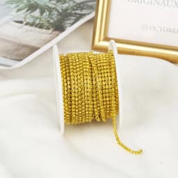 RESEN SS6-SS12 5yards/10yards Multicoloured Crystal Rhinestone Cup Chain Sew On Crystal Glass Cup Chain Trim Glue on Stone Trim