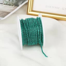 RESEN SS6-SS12 5yards/10yards Multicoloured Crystal Rhinestone Cup Chain Sew On Crystal Glass Cup Chain Trim Glue on Stone Trim