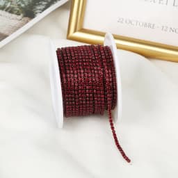 RESEN SS6-SS12 5yards/10yards Multicoloured Crystal Rhinestone Cup Chain Sew On Crystal Glass Cup Chain Trim Glue on Stone Trim