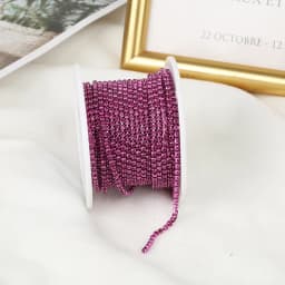 RESEN SS6-SS12 5yards/10yards Multicoloured Crystal Rhinestone Cup Chain Sew On Crystal Glass Cup Chain Trim Glue on Stone Trim