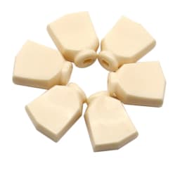 6pcs Wooden Folk Electric Guitar Tuners Handle Button Head Hat Handle Plastic Trapezoid Hand Without Installation Screws Hole