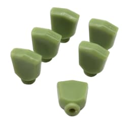 6pcs Wooden Folk Electric Guitar Tuners Handle Button Head Hat Handle Plastic Trapezoid Hand Without Installation Screws Hole
