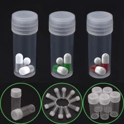 5ml Plastic Bottle Sample Jar 5g Small Barrel Vials Medicine Pill Liquid Powder Capsule Storage Container Packing Bottles