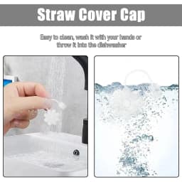 1-11pcs Pokemon Straw Cover Cap 10MM Drink Straw Plug Reusable Splash Proof Drinking Fit Cup Straw Cap Charms Pendant