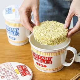 1pc Large Capacity Ceramic Instant Noodle Bowl with Cover,Perfect for Dorms and Home Kitchens - Keep Your Noodles Fresh and Warm