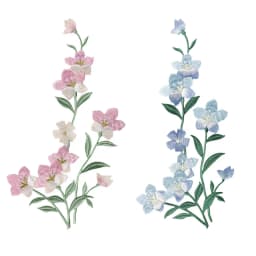 1Piece Pink Blue Flower Embroidery Patches Fabric Coat Dress Bags Clothing Sewing Patch Applique Accessories Handmade Crafts