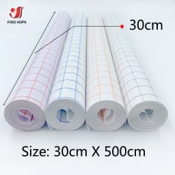12"x 16FT Mid Tack Adhesive Clear Application Transfer Paper Tape Sign Vinyl 4 Assorted Colors Sticker Cutting Craft Decals DIY