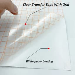 12"x 16FT Mid Tack Adhesive Clear Application Transfer Paper Tape Sign Vinyl 4 Assorted Colors Sticker Cutting Craft Decals DIY