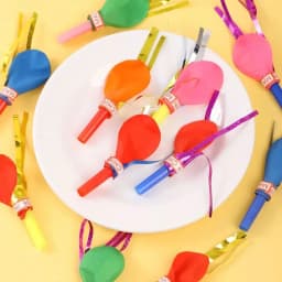 50 Pcs Gold Thread Balloon Whistle Kids Birthday Party Favor Pinata Filler Easter Children's Day Carnival Party Favor Decoration