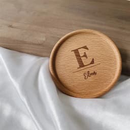 2PCS Wooden Coaster Tea Coffee Cup Pad Walnut Durable Heat Resistant Round Bowl Teapot Mat Home Wood Placemats Decor Coasters