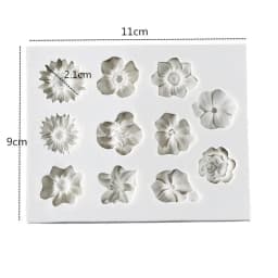 Mini Cute Creative Molds Sunflower Rose Flowers Shape Silicone Mold Cake Different Flower Combinations DIY Chocolate Mould Tools