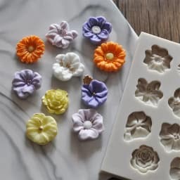 Mini Cute Creative Molds Sunflower Rose Flowers Shape Silicone Mold Cake Different Flower Combinations DIY Chocolate Mould Tools