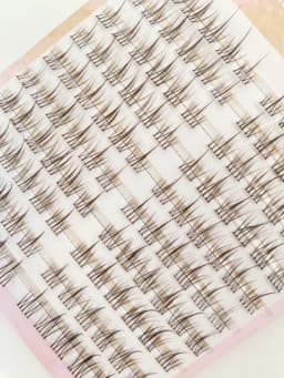 Natural Look Brown Eyelash Clusters 10 Rows 120 Clusters Sunflower Individual Lashes Ultra-light Wispy False Eyelash For Makeup