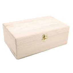 Wooden Storage Box Rectangular Flip Solid Wood Gift Handmade Craft Jewelry Case