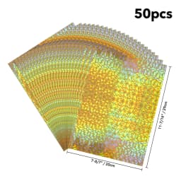 50pcs/pack 20x29cm Toner Hot Stamping Foil Paper A4 Toner Reactive Foil Foil By Laser Printer and Laminator For DIY Crafts Paper