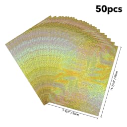 50pcs/pack 20x29cm Toner Hot Stamping Foil Paper A4 Toner Reactive Foil Foil By Laser Printer and Laminator For DIY Crafts Paper