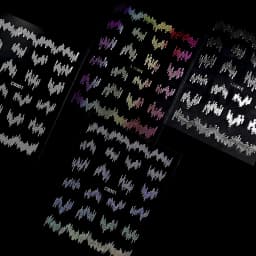 6pcs/set High Gloss Reflective Nail Sticker Gold Silver Aurora Wave Lines 3D Self-Adhesive Nail Art Decal Design Manicure Tool