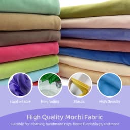 50x50cm Stretch Mochi Smooth Minky Fabric Hopen 95% Polyester 5% Spandex Stretch 4 Side Plush Fabric For Diy Sewing Toy