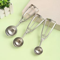 Ice Cream Scoop with Trigger Stainless Steel Cookie Scoop for Baking Fruit Cookie Dough Cupcake