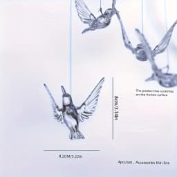 4 pieces, exquisite bird shaped ceiling decorations, bird and hummingbird decorations, suitable for festivals, weddings, parties