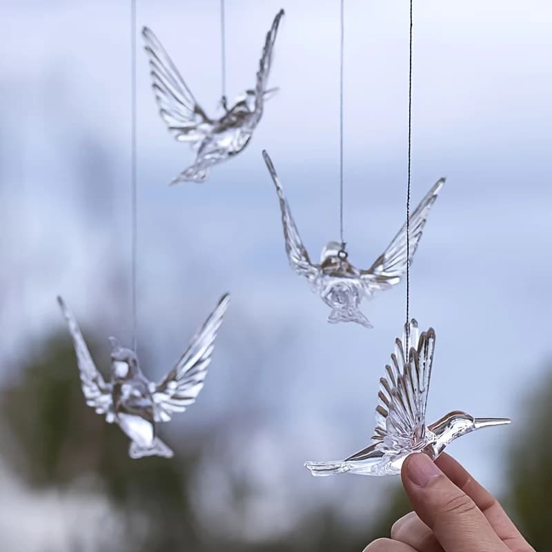 4 pieces, exquisite bird shaped ceiling decorations, bird and hummingbird decorations, suitable for festivals, weddings, parties