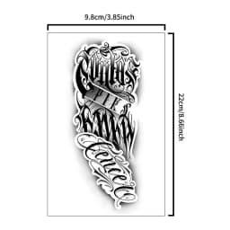 1pc Dark Floral Waterproof Temporary Tattoo Stickers, Lasting 1-2 Weeks, Simulates Semi-Permanent Fake Tattoos