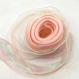 40mm 10Yards Fishtail Organza Ribbon Reflective Iridescent Wavy Edge Ribbon for Gift Wrapping DIY Bow Bouquet Voile Ribbons