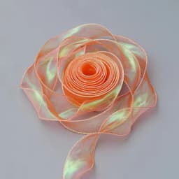 40mm 10Yards Fishtail Organza Ribbon Reflective Iridescent Wavy Edge Ribbon for Gift Wrapping DIY Bow Bouquet Voile Ribbons