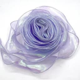 40mm 10Yards Fishtail Organza Ribbon Reflective Iridescent Wavy Edge Ribbon for Gift Wrapping DIY Bow Bouquet Voile Ribbons