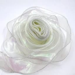 40mm 10Yards Fishtail Organza Ribbon Reflective Iridescent Wavy Edge Ribbon for Gift Wrapping DIY Bow Bouquet Voile Ribbons