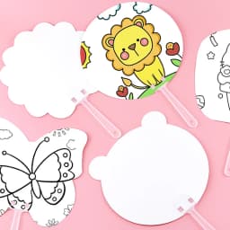 10pcs Round Hand Fan Blank DIY Chinese Hand Fan Stage Performance Hand Fan Wall Decoration For DIY Craft Make Hand Graffiti Fan