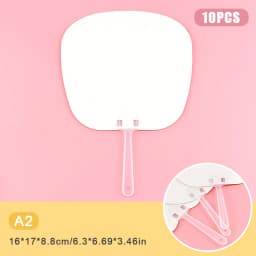 10pcs Round Hand Fan Blank DIY Chinese Hand Fan Stage Performance Hand Fan Wall Decoration For DIY Craft Make Hand Graffiti Fan