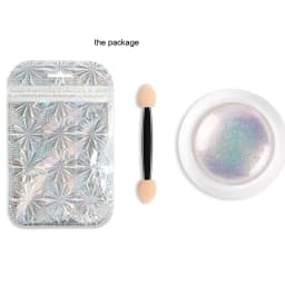 1/2PC Pearl White Mermaid Aurora Chrome Nail Powder Metallic Neon Rainbow Dust Nail Art Gel Polish Supplies Mirror Chrome Powder
