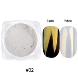 1/2PC Pearl White Mermaid Aurora Chrome Nail Powder Metallic Neon Rainbow Dust Nail Art Gel Polish Supplies Mirror Chrome Powder