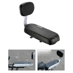 Bicycle Back Seat Bike PU Leather Soft Cushion Rear Rack Seat Water Resistant Children Seat With Back Rest Bicycle Accessories