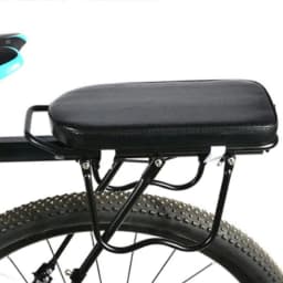 Bicycle Back Seat Bike PU Leather Soft Cushion Rear Rack Seat Water Resistant Children Seat With Back Rest Bicycle Accessories