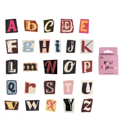 52 pcs A-Z Vintage letter Stickers Mini boxed Adhesive Diy Sticker Gift Sealing Decorative Scrapbooking material