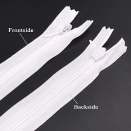 10Pcs Nylon Invisible Zippers 15-60cm(6Inch-24Inch) Black White Invisible Coil Zipper For Sewing Craft Garment Accessories