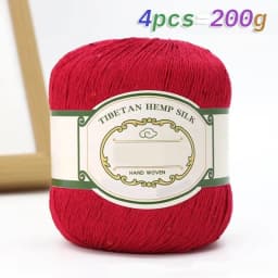 200g Cotton Linen Lace with Sequin Yarn, Cotton Linen Hand Woven Crochet Hollow Summer Shawl Hat Jacket Yarn Ball
