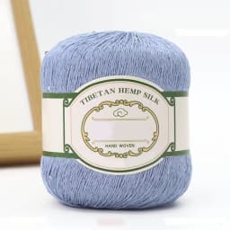 200g Cotton Linen Lace with Sequin Yarn, Cotton Linen Hand Woven Crochet Hollow Summer Shawl Hat Jacket Yarn Ball