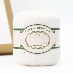 200g Cotton Linen Lace with Sequin Yarn, Cotton Linen Hand Woven Crochet Hollow Summer Shawl Hat Jacket Yarn Ball